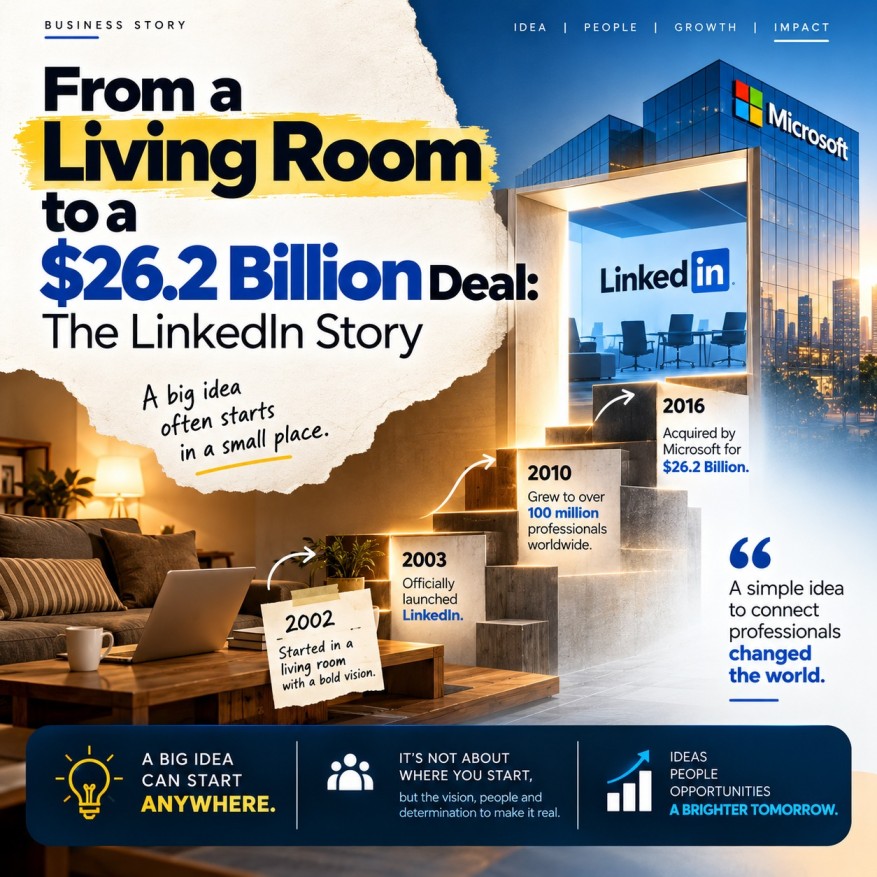 From a Living Room to a $26.2 Billion Deal: The LinkedIn Story